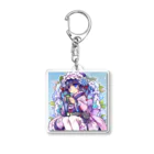 月蝕ざっか店＠SUZURIの君は紫陽花-Ms.Hydrangea☂️ - B Acrylic Key Chain