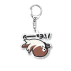 イラスト MONYAAT のさかさま　スズメがバビューン　アクキー等 Acrylic Key Chain