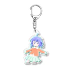 えもえもの青い神の女の子 Acrylic Key Chain