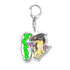 高橋マイルの怪獣ショップ563 SUZURI店のスタンプ怪獣 ドースルマン Acrylic Key Chain