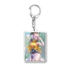 くろまる_AI/ColorMerry_AIのショートカット・ピンク１ Acrylic Key Chain