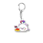 すこし変でもいいじゃない。しろめだものショップのオムレツだいすきアクリルキーホルダー Acrylic Key Chain