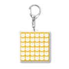 Dot Cat DailyのDot Cat Daily_Square（イエロー） Acrylic Key Chain