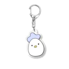 ぱれっとのまんまるこけしキーホルダー(ぶるーべりー) Acrylic Key Chain