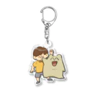 pm7ji_のこすいぬ（と飼い主） Acrylic Key Chain