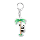 パンダむんのヤシの木に Acrylic Key Chain