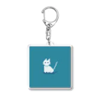 かにたろうのしろねこ Acrylic Key Chain