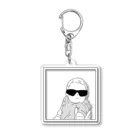 お店屋さんごっこのグラサン赤サン（グレー） Acrylic Key Chain