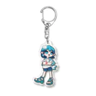 熊谷ゆ〜ほ_デザイングッズのBLUE ECHOES ポンだるま Acrylic Key Chain