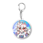 熊谷ゆ〜ほ_デザイングッズのBLUE ECHOES すえまるアイコン Acrylic Key Chain