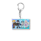 熊谷ゆ〜ほ_デザイングッズのBLUE ECHOES 集合イラストA Acrylic Key Chain