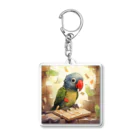 子どものための特別な学用品ショップのインコのイタズラ Acrylic Key Chain