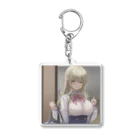 kaz-uのデザインイラストの隣のクラスの天使ちゃん Acrylic Key Chain