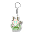 生物＝ケモノのヲ店の寿老人オヤジ Acrylic Key Chain