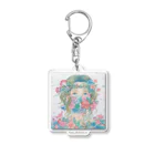 kazuyo online store【suzuri】　　　　　　　　　　　　　　　　　　　　　　　　　　　　　　　　　　　　　　　　　　　　　　　　　　　　　　　　　　　　　　　　のお花が守りマスク Acrylic Key Chain