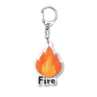 NophyのFire Acrylic Keychain アクリルキーホルダー