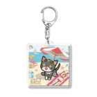 にこねこ【保護猫の保育園】のぴーたん海水浴キーホルダー Acrylic Key Chain