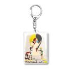 餅月のLight&Darkショップの｢カラフルフェイス｣アクリルキーホルダー Acrylic Key Chain