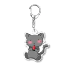 ここちぐらの夏の黒猫キーホルダー Acrylic Key Chain