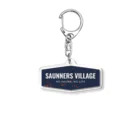 Saunners Village サウナーズビレッジのSaunners Village　oldstyleロゴ Acrylic Key Chain