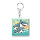 sameeeのカートゥーンサメ君親子！？ Acrylic Key Chain