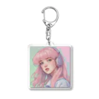 みわち@カワイイ集めましたのHeadphones Girl Acrylic Key Chain