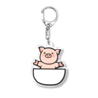 Manamusuのぶたちゃんお名前タグ Acrylic Key Chain