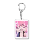 Miのピンクの女の子。（？） Acrylic Key Chain