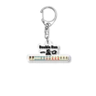 麻雀ロゴTシャツショップ 雀喰 -JUNK-の麻雀の役 一盃口<イーペーコー>-Double Run- Acrylic Key Chain