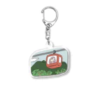 ふとんで寝てる人　おんらいんしょっぷのふとんで寝てる人　ロープウェイ Acrylic Key Chain