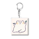 わたこのゆるくてやさしいお店のふたばのまわたちゃん(ピンク) Acrylic Key Chain