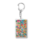 まりわのお店HOSHIYAの脳内✰オモイツキ✰のDot（green） Acrylic Key Chain