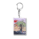 shiwon art worksの葡萄畑　ワインを愛する Acrylic Key Chain