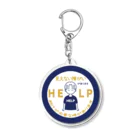 そらりんのショップの見えない障がい(紺色)(help) Acrylic Key Chain