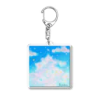 yunalunaの快晴の空と飛行機雲 Acrylic Key Chain