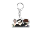 年収200万の弱者男性グッズの弱者男性なかよし三人組 Acrylic Key Chain