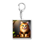 ラッキーマインあべむつきのかわいい猫のイラストグッズ Acrylic Key Chain