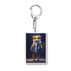 🔥AI art shop🔥のやんちゃな学生風の子犬 Acrylic Key Chain