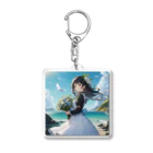 工房ruhuの花言葉ガール #68 ハマユウ Acrylic Key Chain