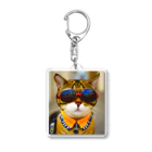 幻想的で創造的の猫にサングラス Acrylic Key Chain