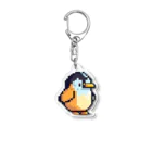 18ban's shopのピクセルデザイン　ペンギン1 Acrylic Key Chain