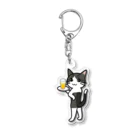 The Cat who.... suzuriのバドキャット Acrylic Key Chain