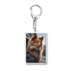 majuiceの凛々しい犬 Acrylic Key Chain