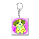 ポーシー＆フレンズ・スタイルの犬好きのためのアートグッズ Acrylic Key Chain