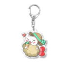 はいぢゃんぷ！shop＿suzuri支店＿の2023.夏versionねこフライ Acrylic Key Chain