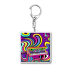 stugio_kの鮮やかなピアノ柄 Acrylic Key Chain