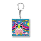 Ami_mの昇天ねこ Acrylic Key Chain