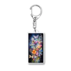 癒しのお部屋の花と蝶I Acrylic Key Chain