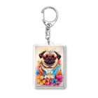 LEONのWe♥PUG　色彩（パグ大好き！） Acrylic Key Chain