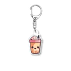 Vasetti_pressのタピオカミルクティー Acrylic Key Chain